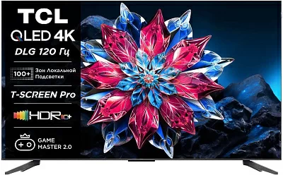 Телевизор QLED TCL 65" 65C655PRO черный 4K Ultra HD 60Hz DVB-T DVB-T2 DVB-S DVB-S2 USB WiFi Smart TV