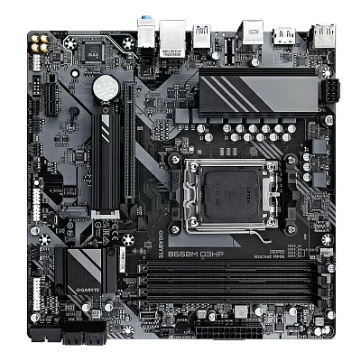 Материнская плата Gigabyte B650M D3HP SocketAM5 AMD B650 4xDDR5 mATX AC`97 8ch(7.1) 2.5Gg RAID+HDMI+DP