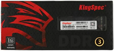 Память DDR3 4GB 1333MHz Kingspec KS1333D3P15004G RTL PC3-12800 CL11 DIMM 240-pin 1.5В dual rank Ret