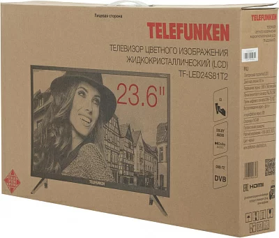 Телевизор LED Telefunken 23.6" TF-LED24S81T2 черный HD 50Hz DVB-T DVB-T2 DVB-C (RUS)