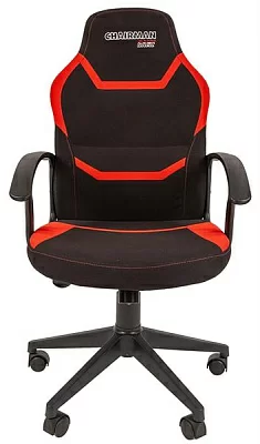  Офисное кресло Chairman   game 9 Россия ткань черно/красный