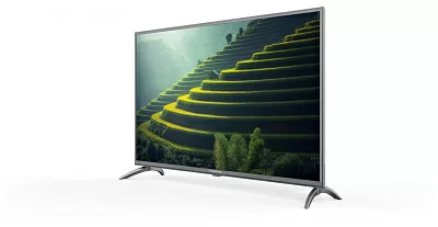 Телевизор LED Starwind 43" SW-LED43UG400 Яндекс.ТВ стальной 4K Ultra HD 60Hz DVB-T DVB-T2 DVB-C DVB-S DVB-S2 USB WiFi Smart TV