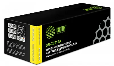 Картридж лазерный Cactus CS-CE412A CE412A желтый (2600стр.) для HP CLJ Pro 300/400/M351/
