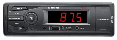 Автомагнитола Soundmax SM-CCR3179B 1DIN 4x40Вт v5.0 (SM-CCR3179B(ЧЕРНЫЙ))