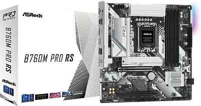 Материнская плата Asrock B760M PRO RS Soc-1700 Intel B760 4xDDR5 mATX AC`97 8ch(7.1) 2.5Gg RAID+HDMI+DP