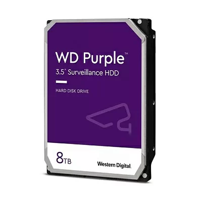 Жесткий диск WD SATA-III 8TB WD85PURZ Surveillance Purple (5640rpm) 256Mb 3.5"