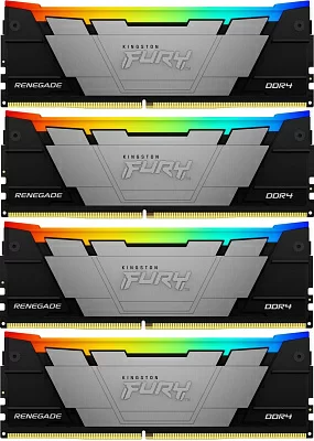 Память DDR4 4x16GB 3600MHz Kingston KF436C16RB12AK4/64 Fury Renegade RGB RTL Gaming PC4-28800 CL16 DIMM 288-pin 1.35В kit dual rank с радиатором Ret