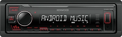 Автомагнитола Kenwood KMM-105 1DIN 4x50Вт USB 2.0 AUX 1 RDS