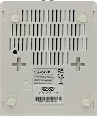 Коммутатор MikroTik RB260GSP CSS106-1G-4P-1S (L2) 5x1Гбит/с 1SFP 4PoE управляемый