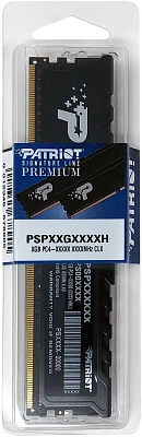 Память DDR4 8GB 2666MHz Patriot PSP48G26662H1 Signature Premium RTL PC4-21300 CL19 DIMM 288-pin 1.2В single rank с радиатором Ret