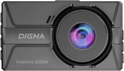 Видеорегистратор Digma FreeDrive 300DW черный 2Mpix 1440x2560 1440p 130гр.