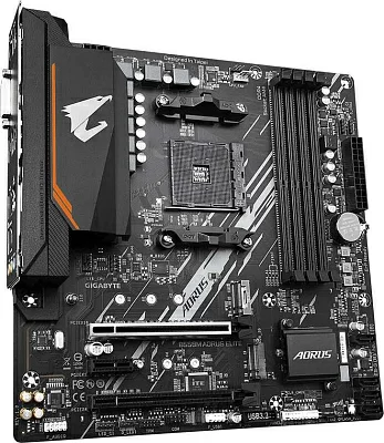 Материнская плата Gigabyte B550M AORUS ELITE Soc-AM4 AMD B550 4xDDR4 mATX AC`97 8ch(7.1) GbLAN RAID+DVI+HDMI