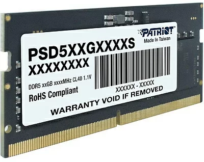 Память DDR5 16GB 5600MHz Patriot PSD516G560081S Signature RTL PC5-44800 CL46 SO-DIMM 262-pin 1.1В single rank Ret