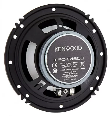 Колонки автомобильные Kenwood KFC-S1656 (без решетки) 330Вт 87дБ 4Ом 16см (6.5дюйм) (ком.:2кол.) коаксиальные однополосные