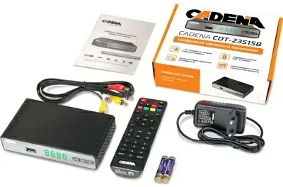 Ресивер DVB-T2 Cadena CDT-2351SB черный
