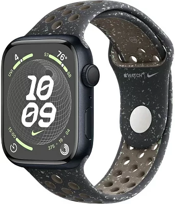 Смарт-часы Apple Watch Series 9 A2978 41мм OLED корп.темная ночь Nike Sport Band рем.темная ночь разм.брасл.:130-180мм (MR9L3LL/A/MUUN3AM/A)