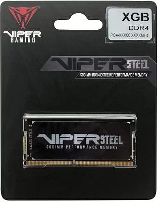 Память DDR4 32Gb 2666MHz Patriot PVS432G266C8S Viper Steel RTL PC4-21300 CL18 SO-DIMM 260-pin 1.2В Ret