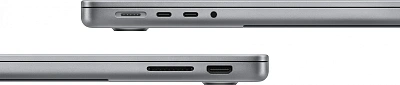 Ноутбук Apple MacBook Pro A2918 M3 8 core 8Gb SSD512Gb/10 core GPU 14.2" Retina XDR (3024x1964) Mac OS grey space WiFi BT Cam (Z1C8000EA(MTL73))