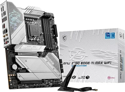 Материнская плата MSI MPG Z790 EDGE TI MAX WIFI Soc-1700 Intel Z790 4xDDR5 ATX AC`97 8ch(7.1) 2.5Gg RAID+HDMI+DP