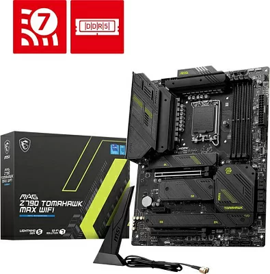 Материнская плата MSI MAG Z790 TOMAHAWK MAX WIFI Soc-1700 Intel Z790 4xDDR5 ATX AC`97 8ch(7.1) 2.5Gg RAID+HDMI+DP