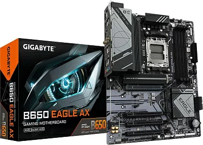 Материнская плата Gigabyte B650 EAGLE AX SocketAM5 AMD B650 4xDDR5 ATX AC`97 8ch(7.1) GbLAN RAID+HDMI+DP