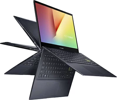 Ноутбук Asus Vivobook Flip 14 TM420UA-EC172T Ryzen 5 5500U 8Gb SSD256Gb AMD Radeon 14" IPS Touch FHD (1920x1080) Windows 10 Home black WiFi BT Cam (90NB0U21-M001S0)