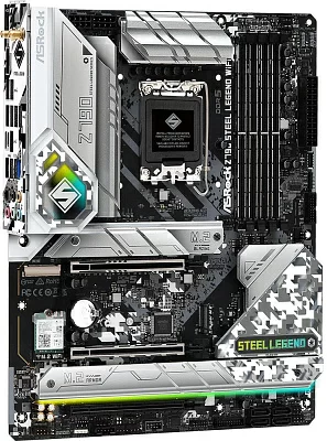 Материнская плата Asrock Z790 STEEL LEGEND WIFI Soc-1700 Intel Z790 4xDDR5 ATX AC`97 8ch(7.1) 2.5Gg RAID+HDMI+DP