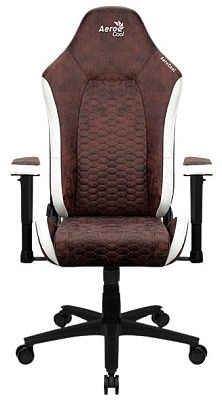 Кресло для геймера Aerocool CROWN AeroSuede Burgundy Red (<150кг, ткань AeroSuede, 2 подушки, 2D подлокотник)