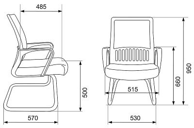Кресло Бюрократ MC-209 черный TW-01 TW-11 сетка/ткань полозья металл хром