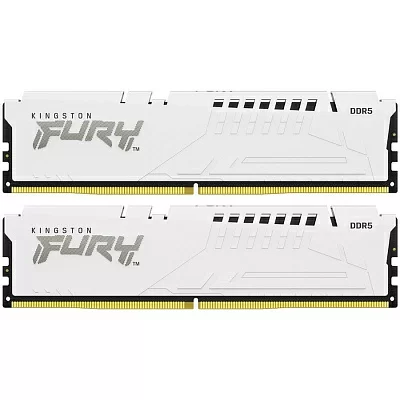 Память DDR5 2x32GB 6000MHz Kingston KF560C36BWEAK2-64 Fury Beast White Expo RGB RTL Gaming PC5-48000 CL36 DIMM 288-pin 1.35В dual rank с радиатором Ret