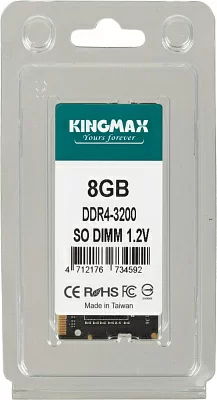 Память DDR4 8Gb 3200MHz Kingmax KM-SD4-3200-8GS RTL PC4-25600 CL22 SO-DIMM 260-pin 1.2В dual rank Ret