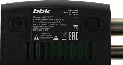 Ресивер DVB-T2 BBK SMP028HDT2 черный