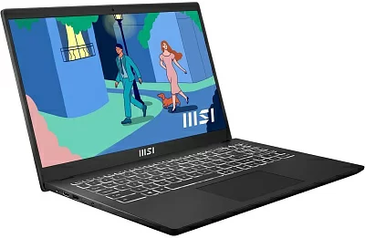Ноутбук MSI Modern 15 B12HW-002XRU Core i5 1235U 8Gb SSD512Gb Intel Arc A370M 4Gb 15.6" IPS FHD (1920x1080) Free DOS black WiFi BT Cam (9S7-15H212-002)
