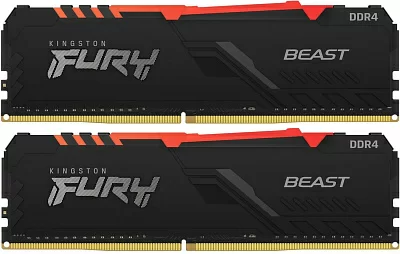 Память DDR4 2x16GB 3600MHz Kingston KF436C18BB2AK2/32 Fury Beast RGB RTL Gaming PC4-28800 CL18 DIMM 288-pin 1.35В dual rank с радиатором Ret