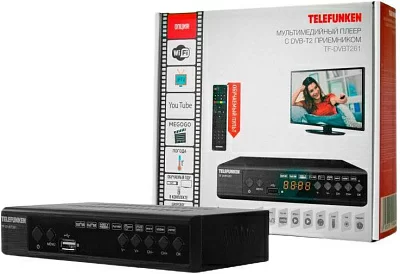 Ресивер DVB-T2 Telefunken TF-DVBT261 черный