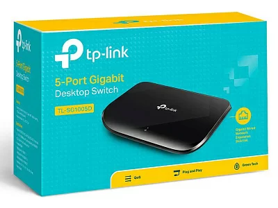 Коммутатор TP-Link TL-SG1005D (L2) 5x1Гбит/с неуправляемый