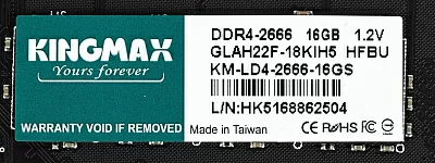 Память DDR4 16Gb 2666MHz Kingmax KM-LD4-2666-16GS RTL PC4-21300 CL19 DIMM 288-pin 1.2В Ret