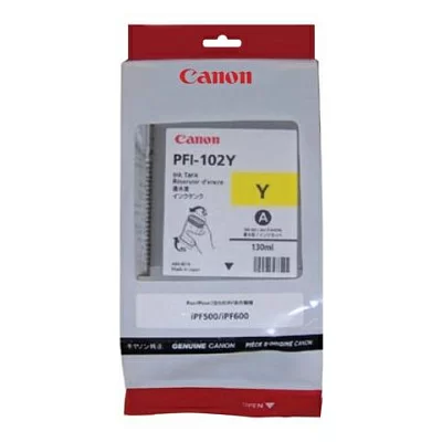 Картридж струйный Canon PFI-102Y 0898B001 желтый (130мл) для Canon iPF510/605/610/650/655/750/760/765