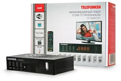 Ресивер DVB-T2 Telefunken TF-DVBT251 черный