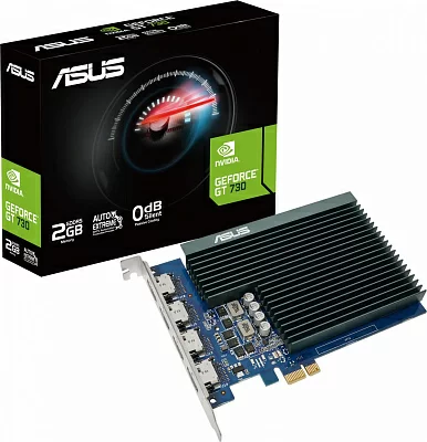 Видеокарта Asus PCI-E GT730-4H-SL-2GD5 NVIDIA GeForce GT 730 2Gb 64bit GDDR5 902/5010 HDMIx4 HDCP Ret