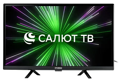 Телевизор LED Hyundai 24" H-LED24BS5001 Салют ТВ черный HD 60Hz DVB-T DVB-T2 DVB-C DVB-S DVB-S2 USB WiFi Smart TV