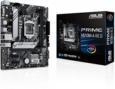 Материнская плата Asus PRIME H510M-A R2.0 Soc-1200 Intel H470 2xDDR4 mATX AC`97 8ch(7.1) GbLAN+VGA+HDMI+DP