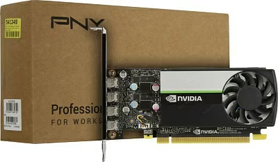 Видеокарта PNY PCI-E T1000 NVIDIA T1000 4Gb 128bit GDDR6 mDPx4 Bulk low profile