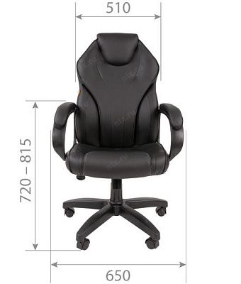 Офисное кресло Chairman 299 Россия экопремиум черный/серый (7062451)
