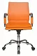 Кресло руководителя Бюрократ CH-993-Low оранжевый эко.кожа низк.спин. крестовина металл хром