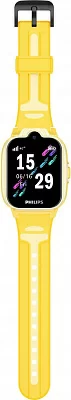 Смарт-часы Philips Kids W6610 1.69" IPS корп.желтый рем.желтый (CTW6610YL/00)