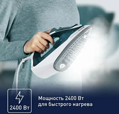 Утюг Tefal FV2839E0 2400Вт бирюзовый/белый