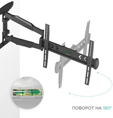 Кронштейн для телевизора Onkron NP47 черный 40"-75" макс.35кг настенный поворот и наклон