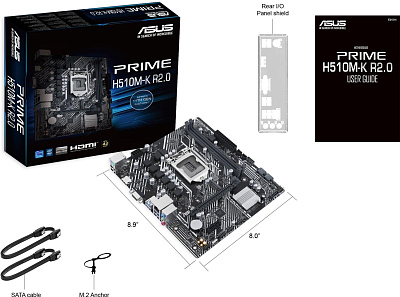 Материнская плата Asus PRIME H510M-K R2.0 Soc-1200 Intel H470 2xDDR4 mATX AC`97 8ch(7.1) GbLAN+VGA+HDMI