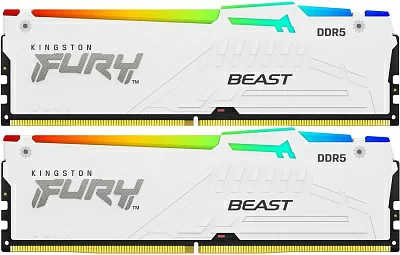 Память DDR5 2x32GB 5200MHz Kingston KF552C40BWAK2-64 Fury Beast RGB RTL Gaming PC5-41600 CL40 DIMM 288-pin 1.25В single rank с радиатором Ret